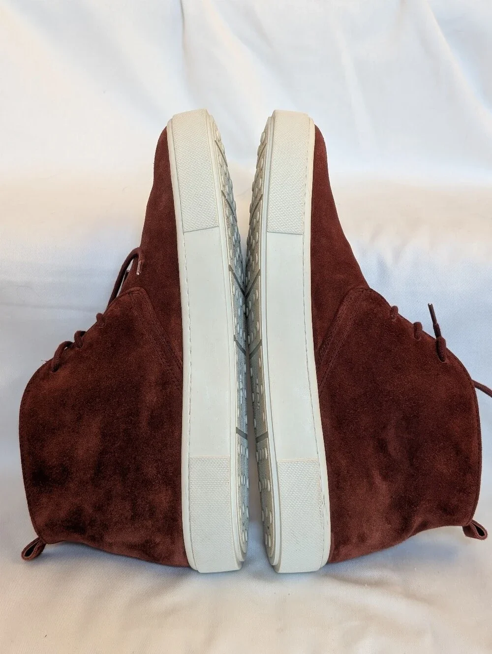 Tod’s Men’s Suede Chukka Boots Burgundy Made in Italy Size 8.5
